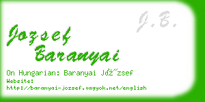 jozsef baranyai business card